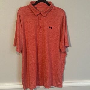 Under Armour The Playoff Polo Heathered Orange 2XL Loose Heatgear